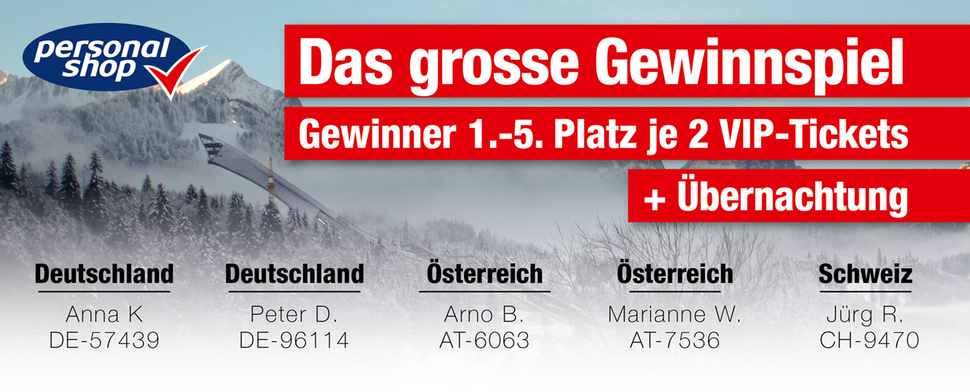 Gewinner 2 VIP-Tickets + Übernachtung