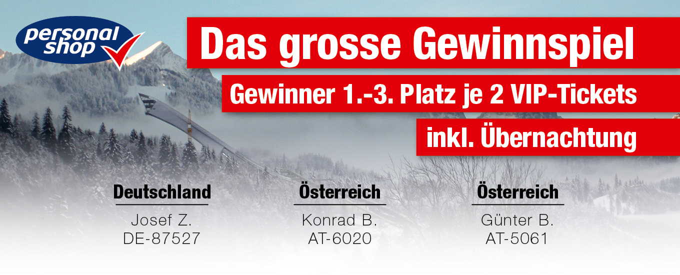 Gewinner 2 VIP-Tickets + Übernachtung