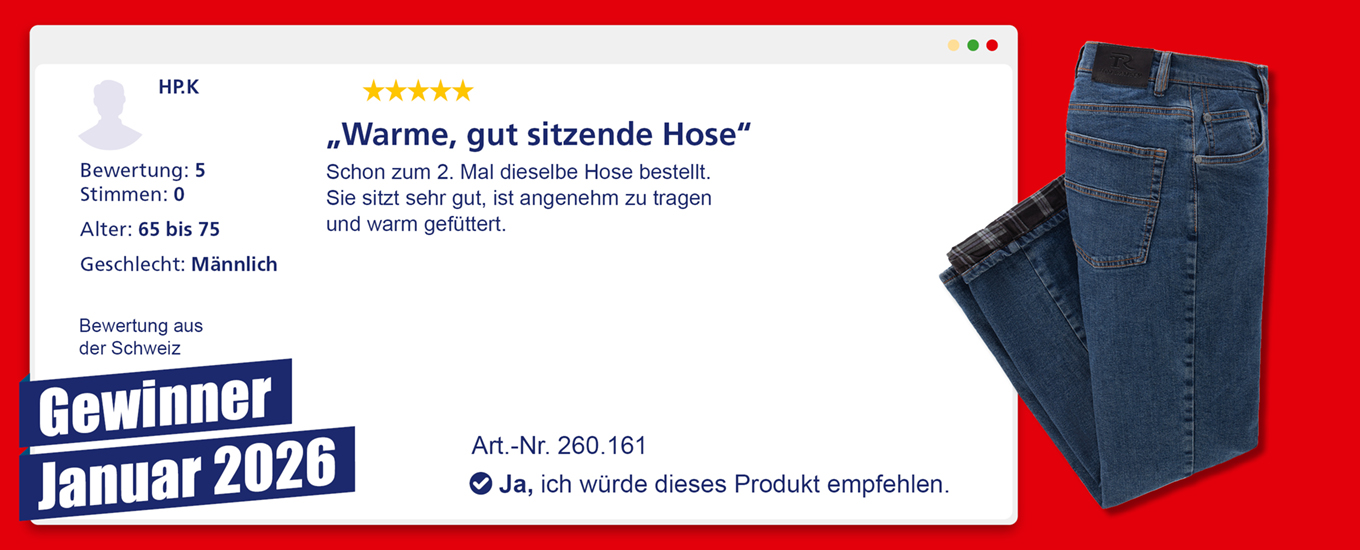 Januar 2026: Gewinner &euro;100 f&uuml;r die hilfreichste Produktbewertung