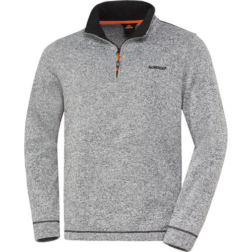 Auf diesem Bild sehen Sie Nordcap Strickfleece-Troyer f�r Damen und Herren in der Farbe grau