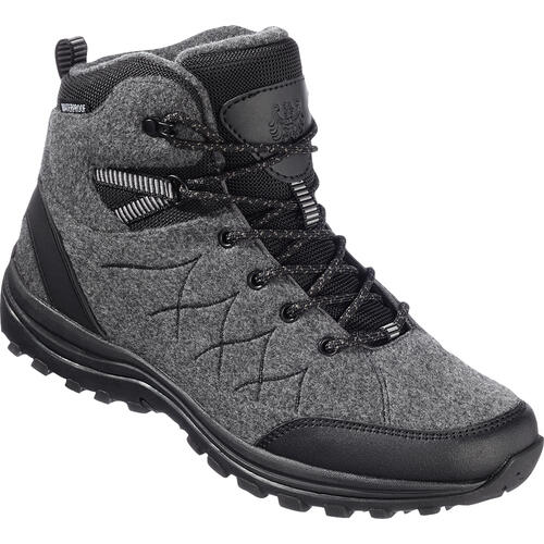 Auf diesem Bild sehen Sie Tiroler Loden Merino-Freizeitschuhe hoch für Damen und Herren in der Farbe anthrazit